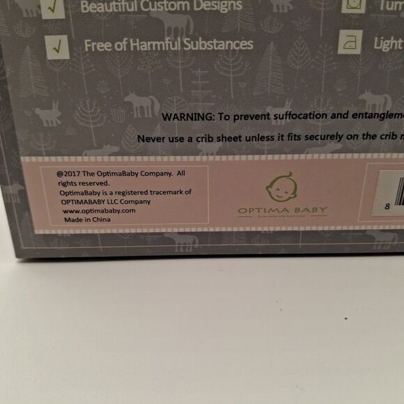 Optima Baby Fitted Crib Sheets 2 pack 28 x 52 x x 8 inch - Picture 5 of 6